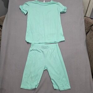 Blue Codine Mint Green Biker Short Set Womens Medium 2 Piece Athleisure Lounge